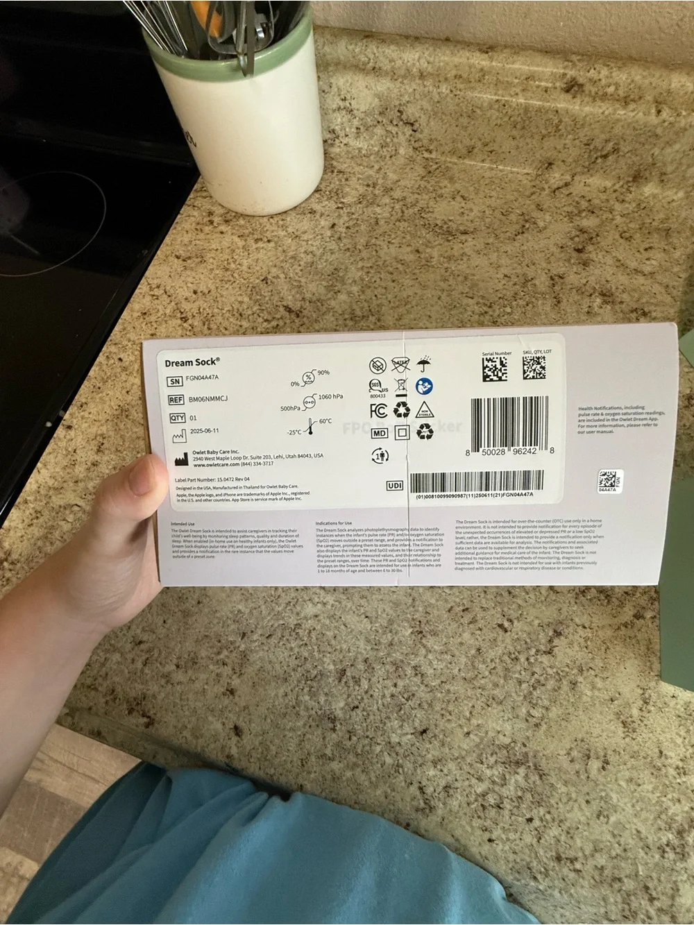 Owlet Dream Sock Baby Monitor - Mint
